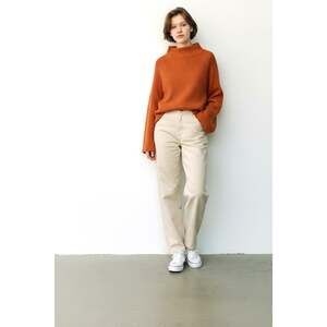 Zanzea Quarter Zip Orange Sweater XL
